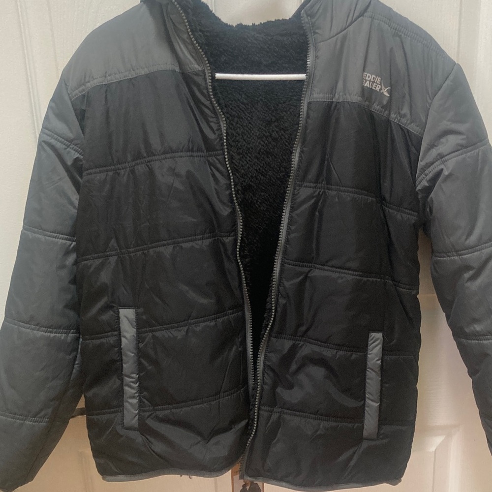 Eddie Bauer Kids Black Puffer Jacket Size 14/16 NWT